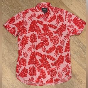 Bonobos Riviera Shirt - Red Tropical Print